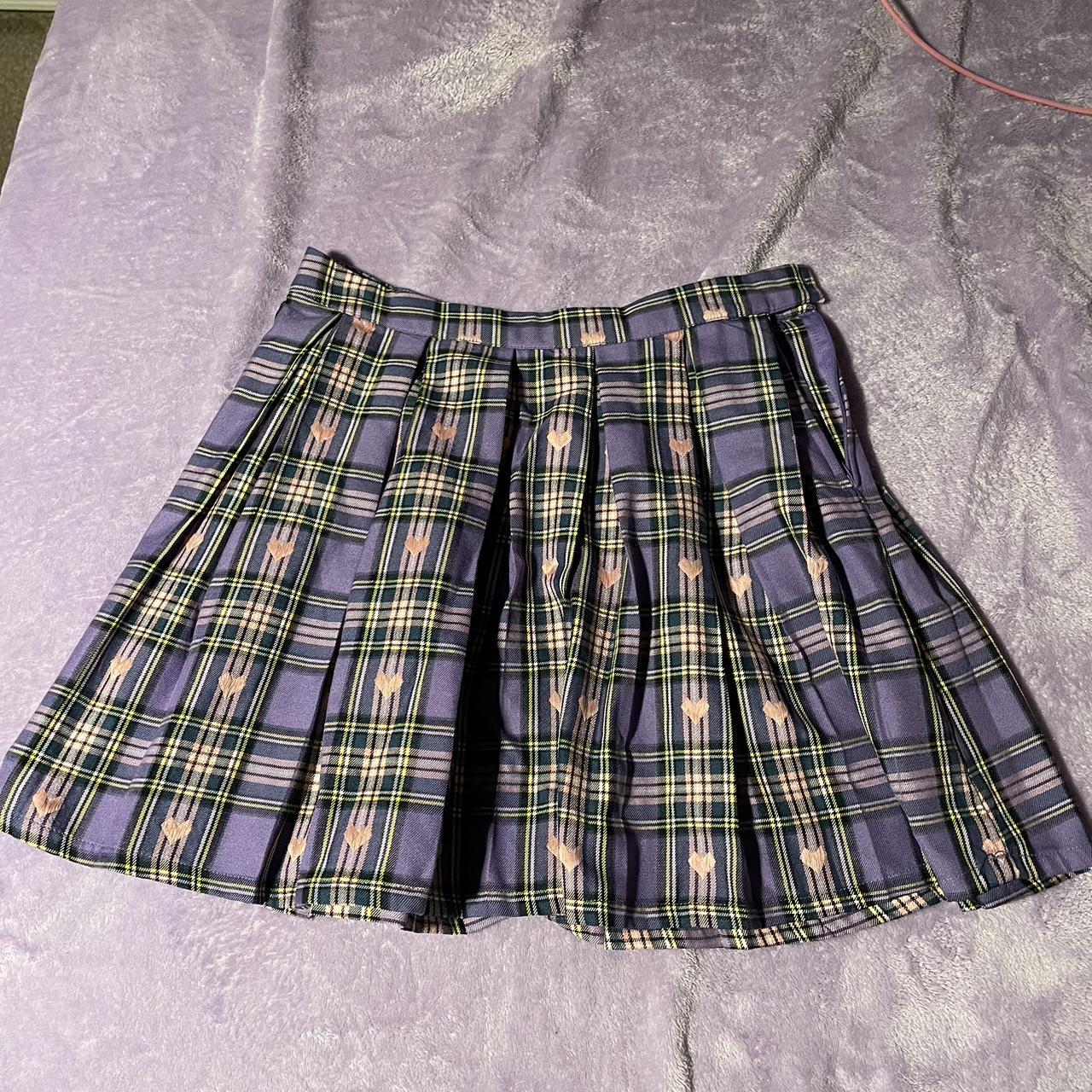 Green plaid skirt outlet hot topic