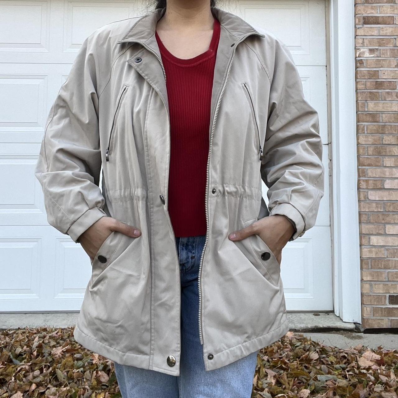 Nautica Women's Windbreaker Jacket - Cream/Tan - … - image 1