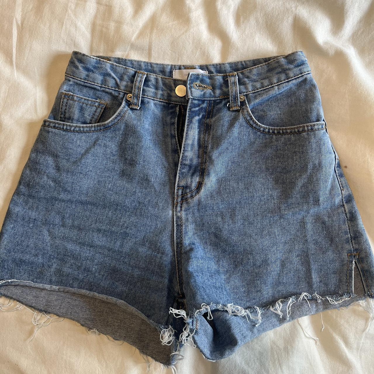 Oak + Fort jean shorts ️ Cute little details Fits a... - Depop