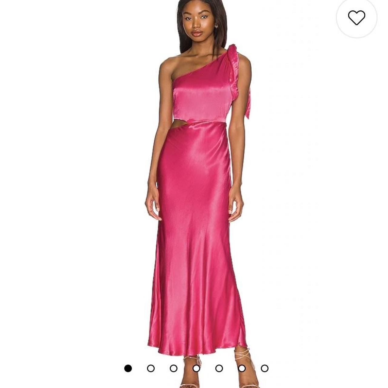 Worn once to a wedding Bardot hot pink. Depop