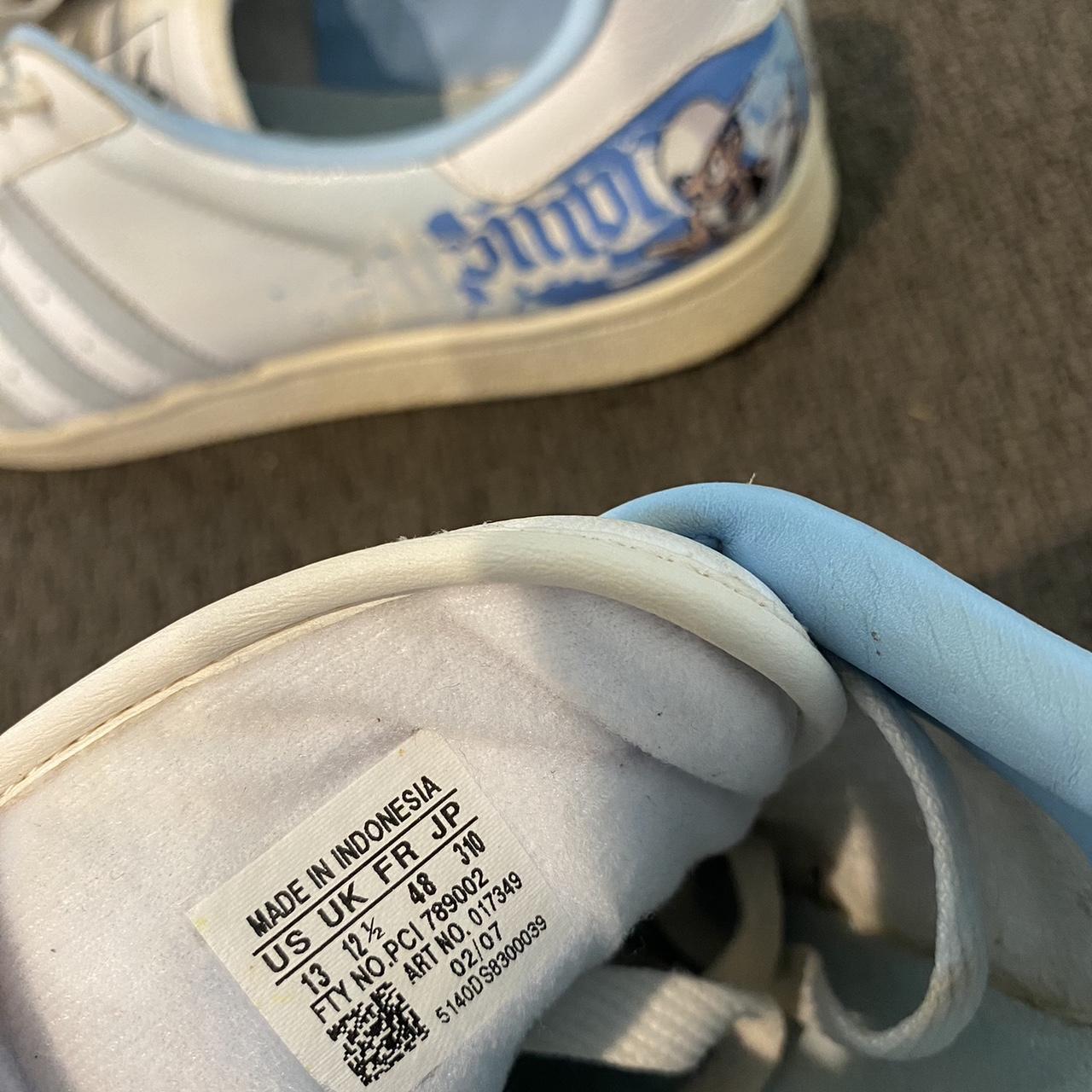 Adidas white blue pro lawn end “to” end