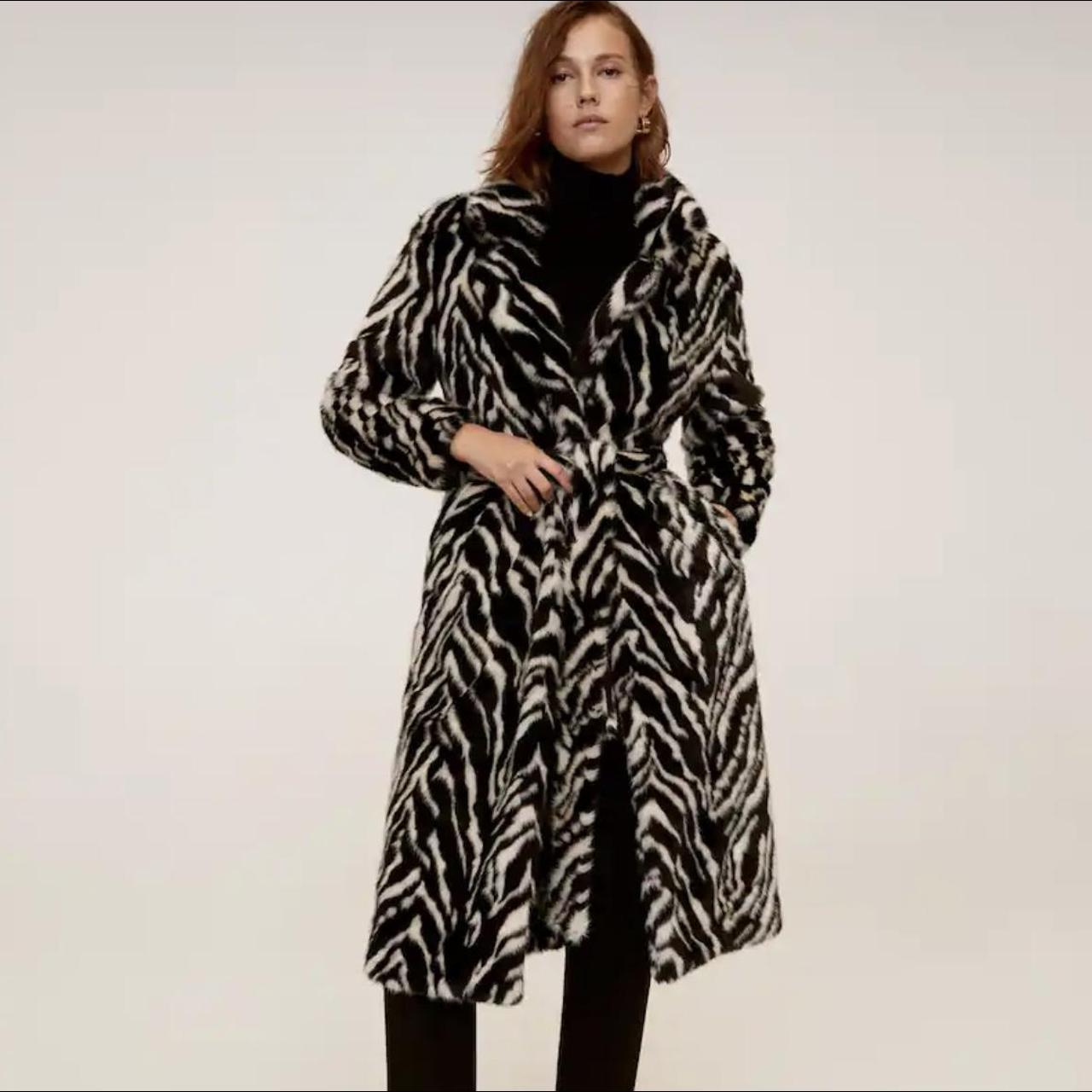 Mango deals zebra coat