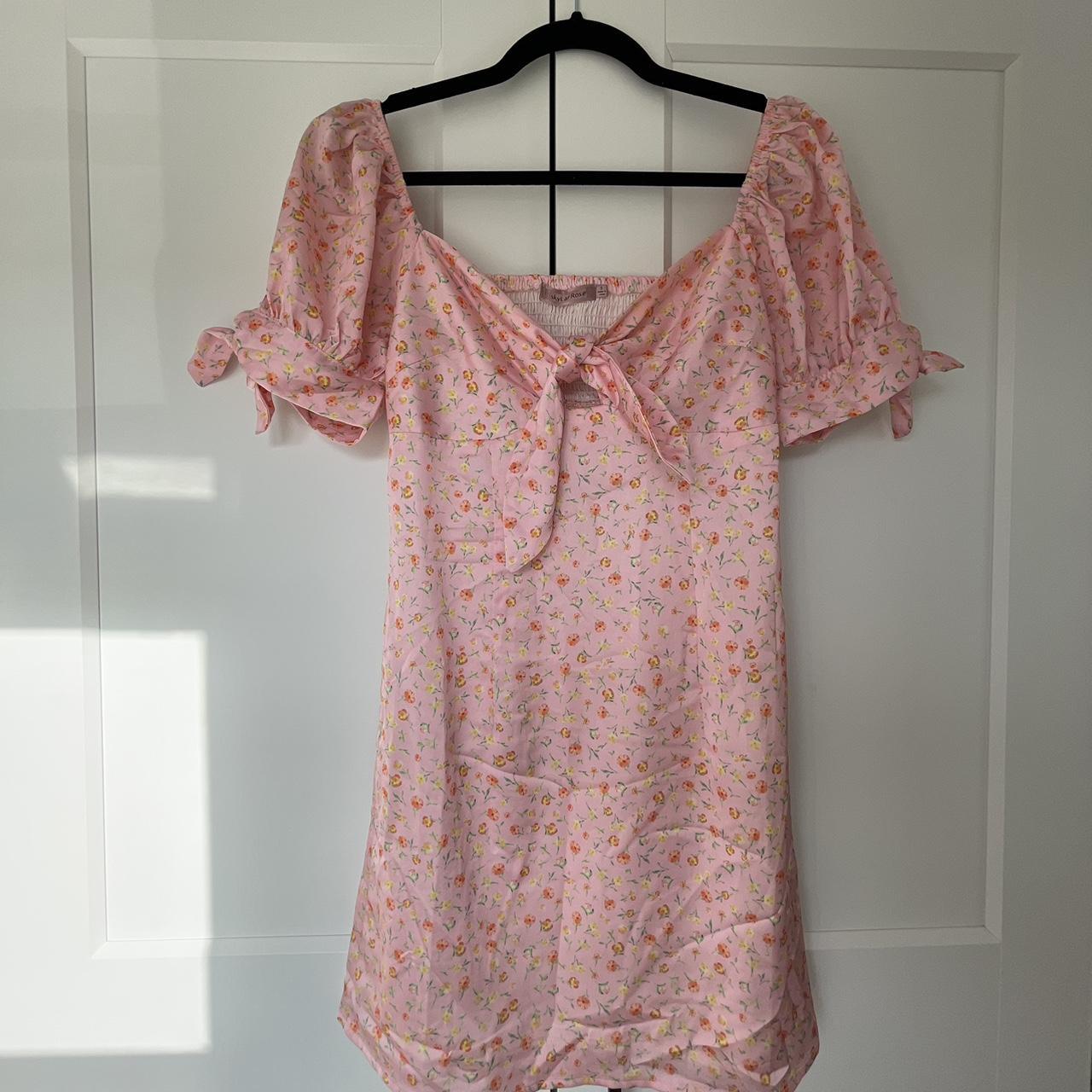 Skylar Rose pink ditsy floral print mini dress