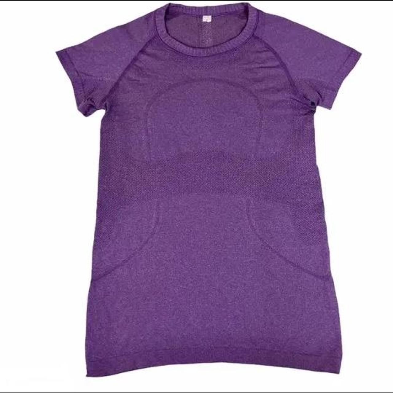 Purple swiftly tech t-shirt lulu lemon; retail $78... - Depop