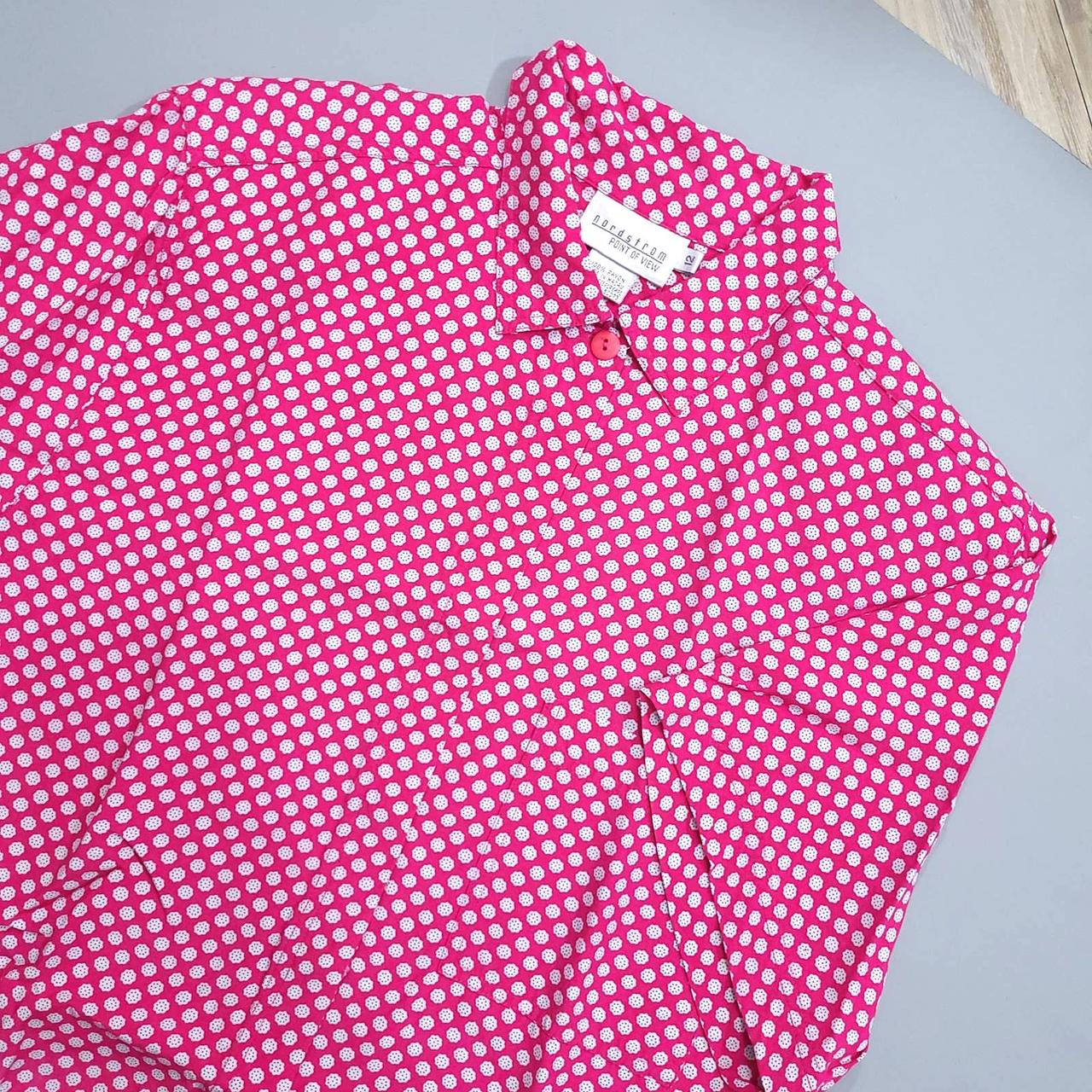 Nordstrom Point of View Blouse Womens Size 12 Pink... - Depop