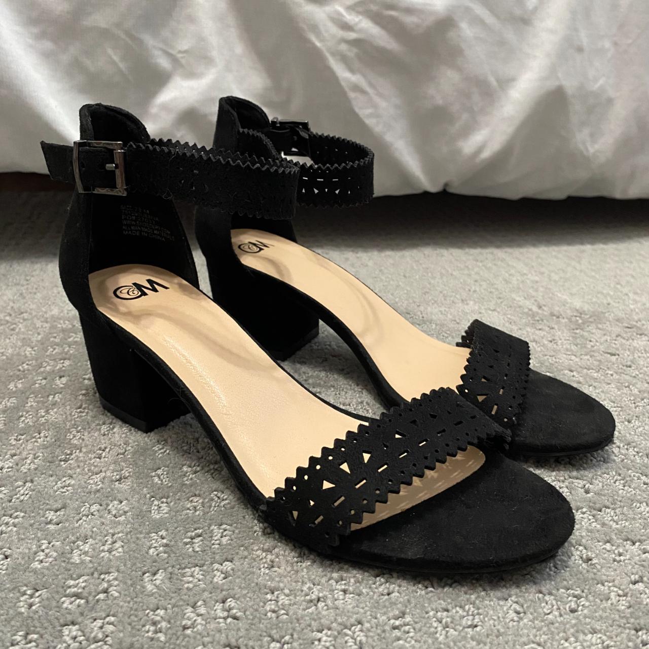 womens black booties 2 inch heel