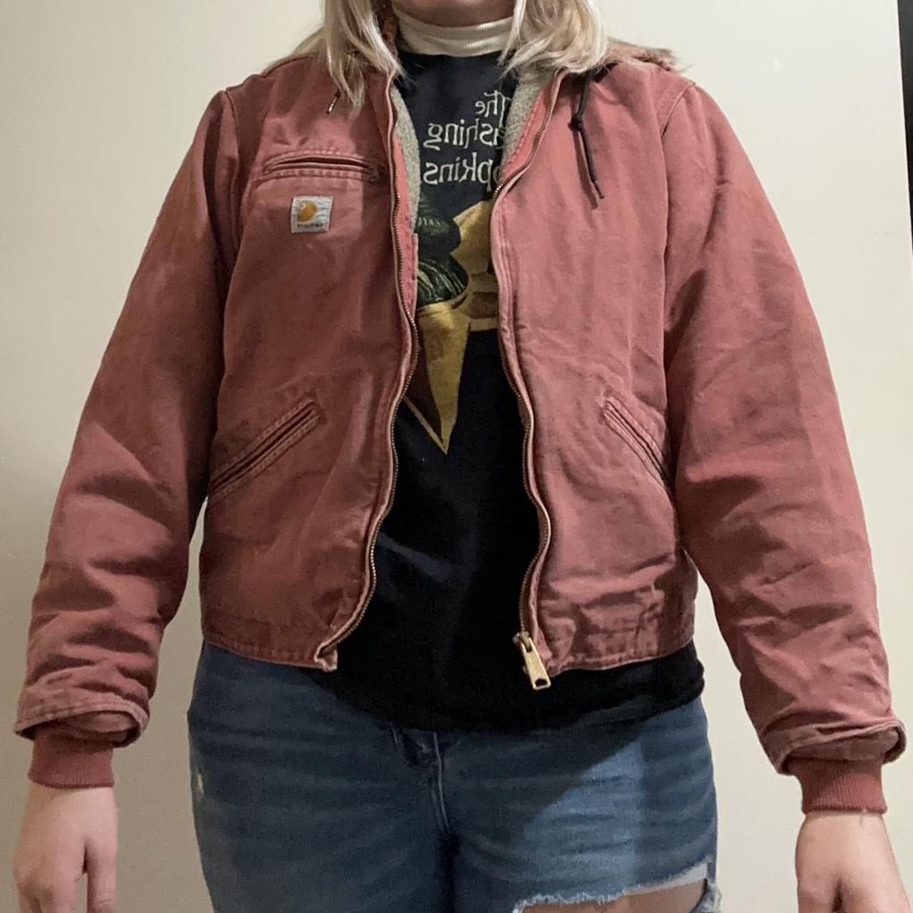 lovely women’s carhartt work jacket Warm heavy... Depop