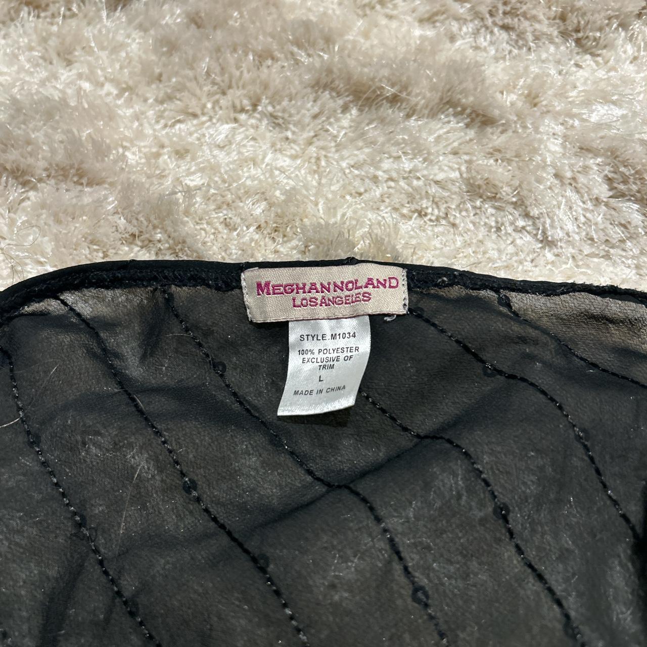 Vintage Women's Tank top - Black - L – black lace… - image 4