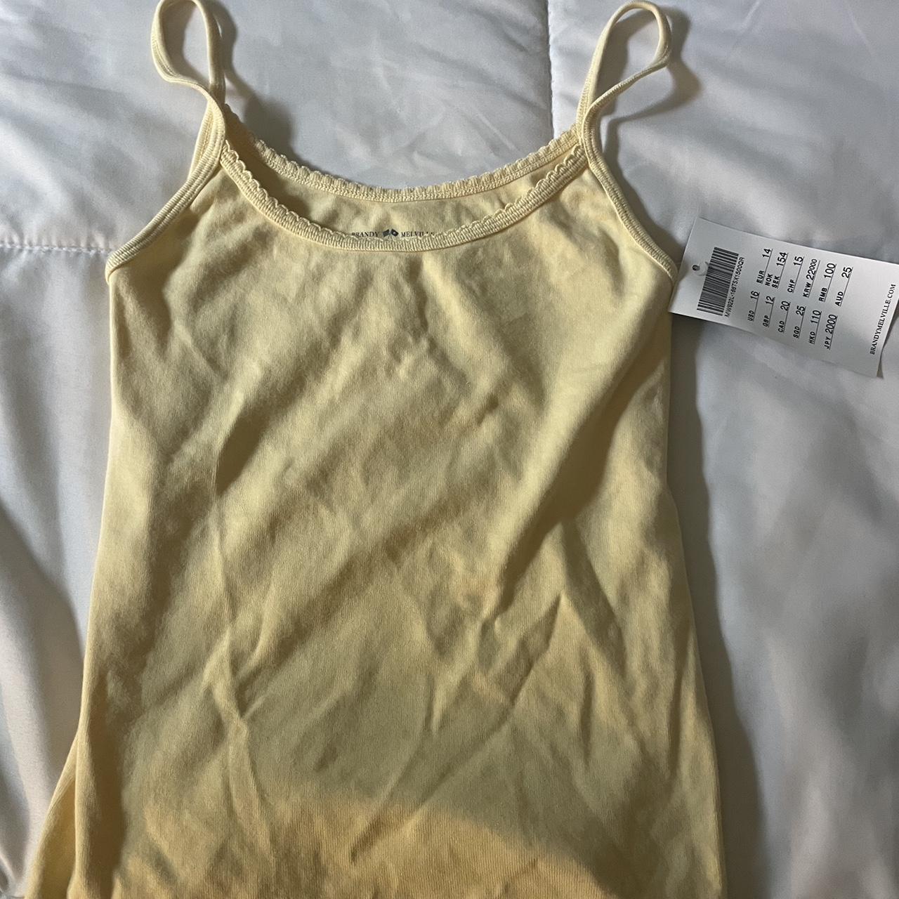 BRANDY MELVILLE NEW WITH TAGS Yellow tank top with... Depop
