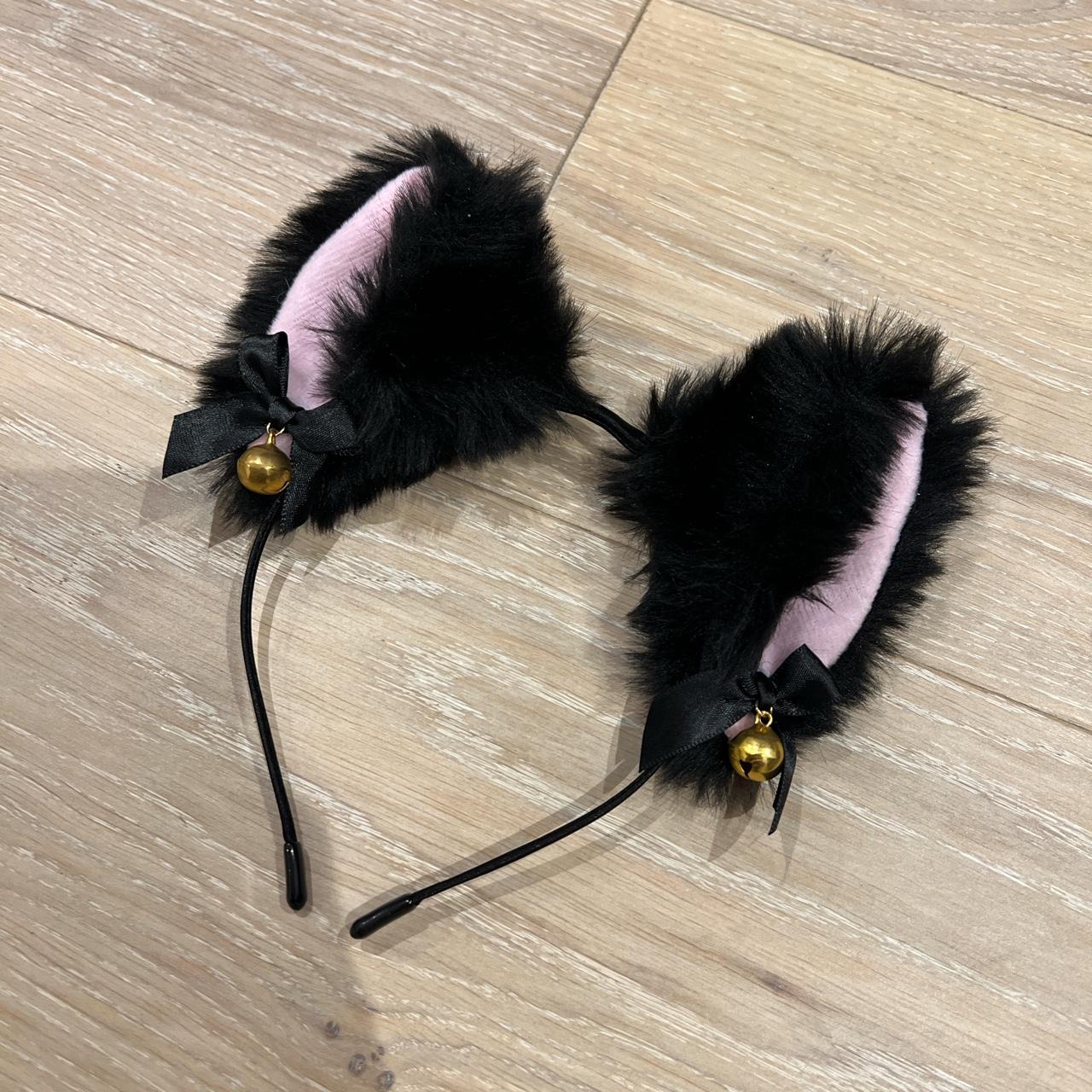 DESIGN Headband With Cat Ears With Faux Fur In Black - Foto 10