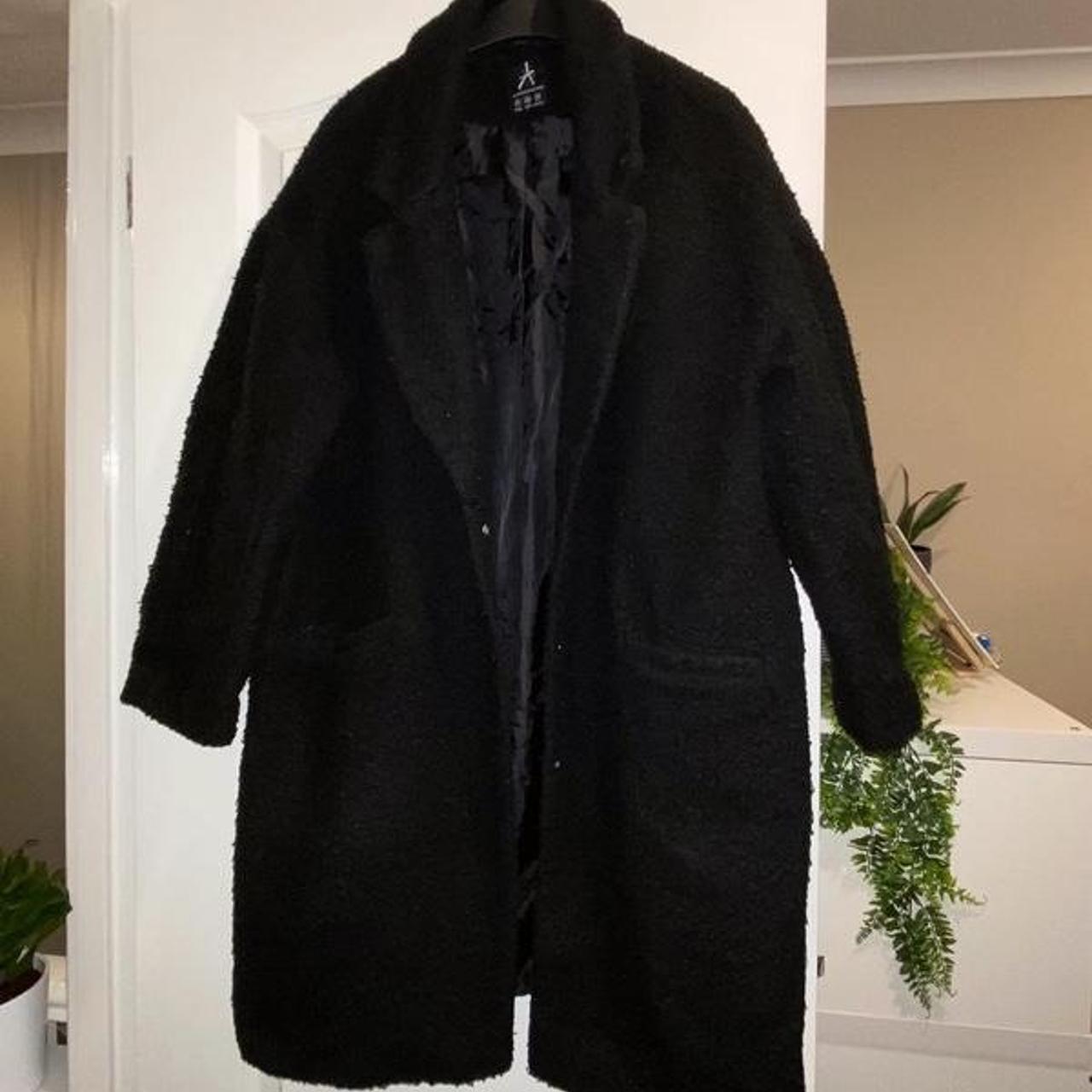 Primark Women's Black Coat Depop
