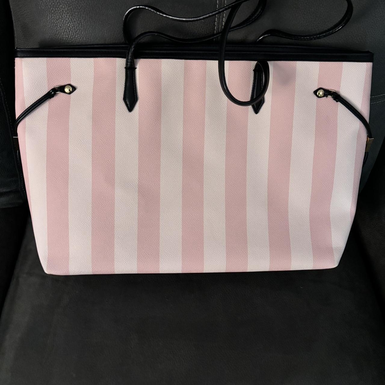 Victoria’s Secret Pink Stripes Tote Bag Used Barely... - Depop