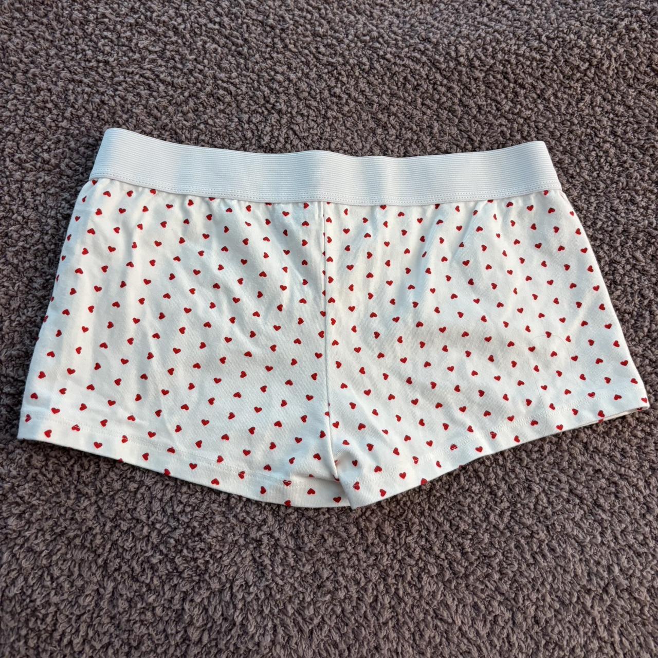 Brandy Melville Boy Short Heart Underwear Never... - Depop