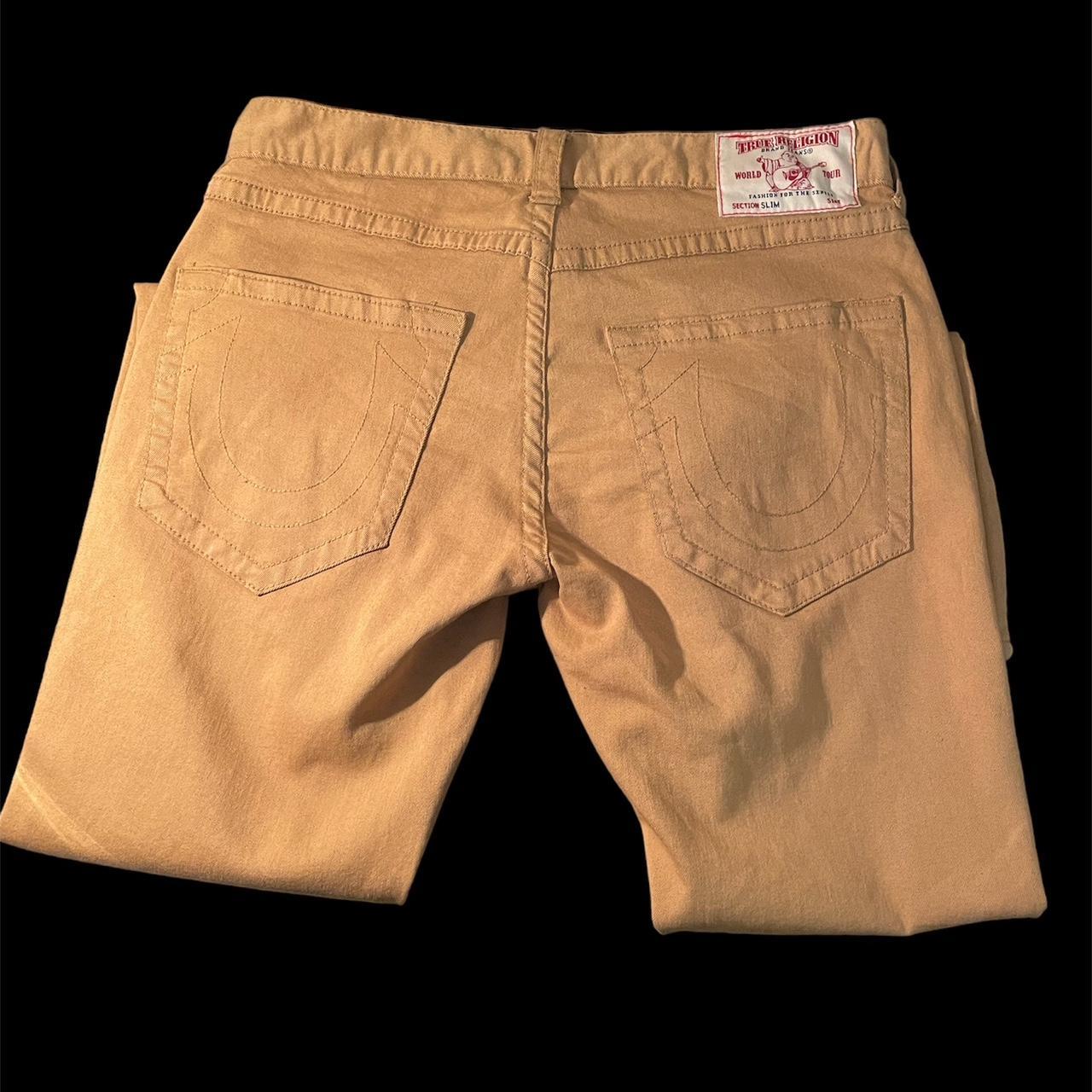 TRUE RELIGION khaki/yellow pants... Depop