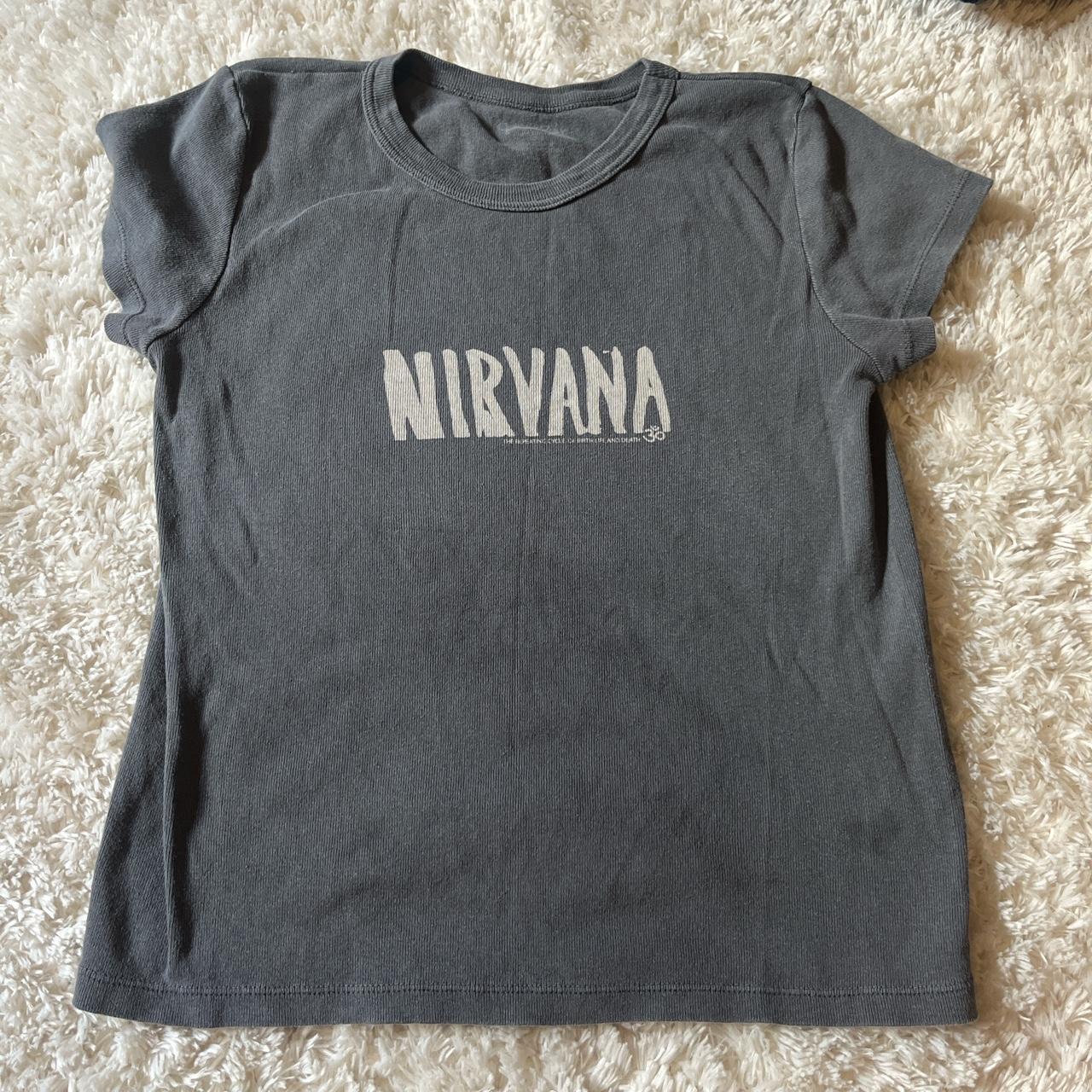 brandy melville nirvana baby tee worn nirvana... Depop
