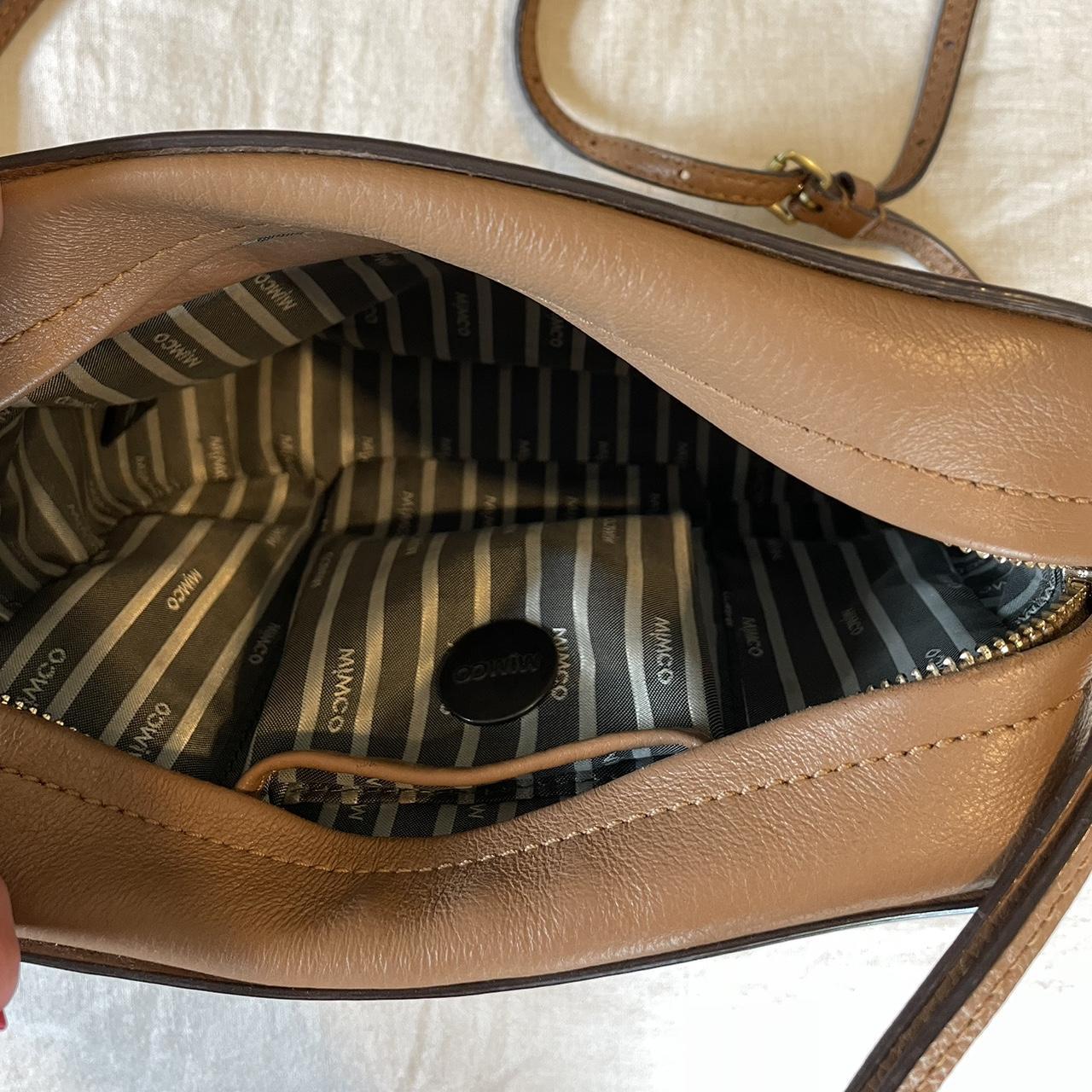 Mimco Tan Leather Shoulder Bag. In great condition... - Depop