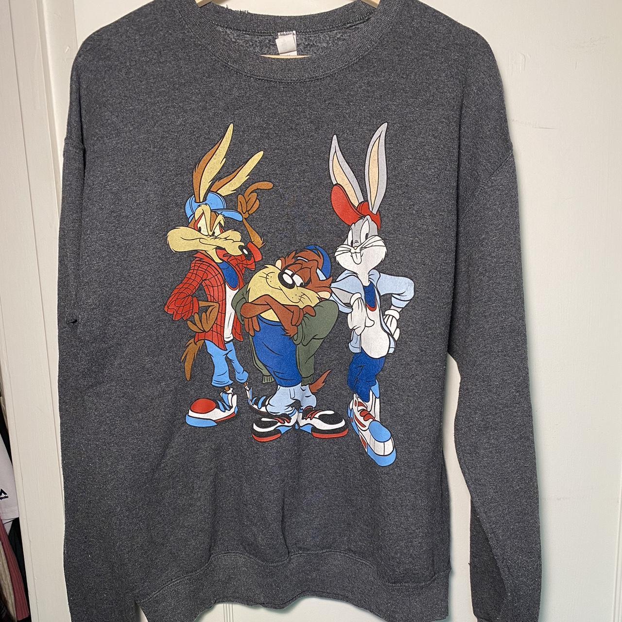 Looney Toons Bugs Bunny Vintage Leather Warner Brothers Tunes Space Jam  Cartoon Jacket S-M