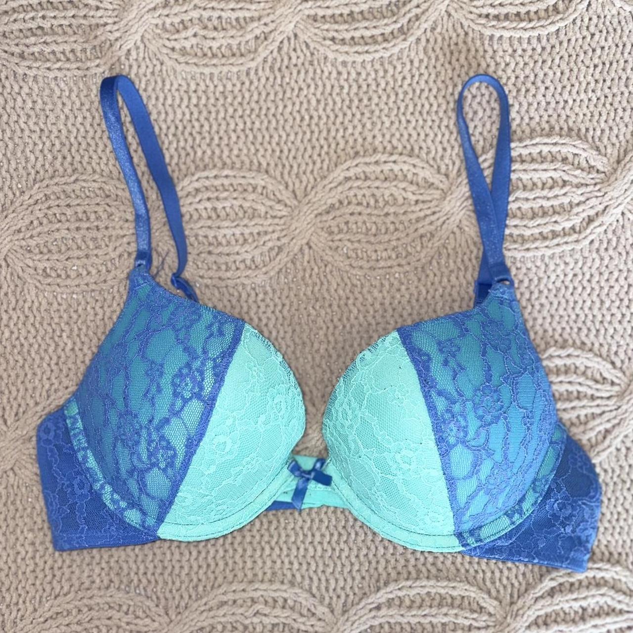 Blue push up victoria secret bra size 34B mermaid... Depop
