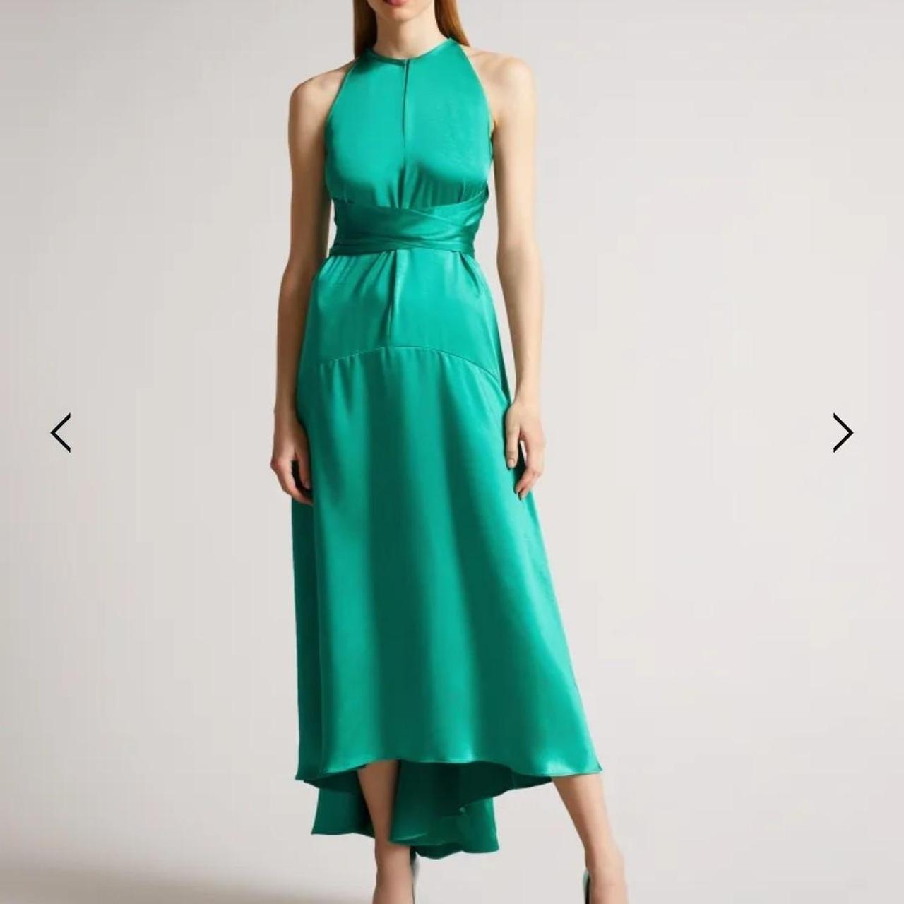 Green dress ted baker best sale