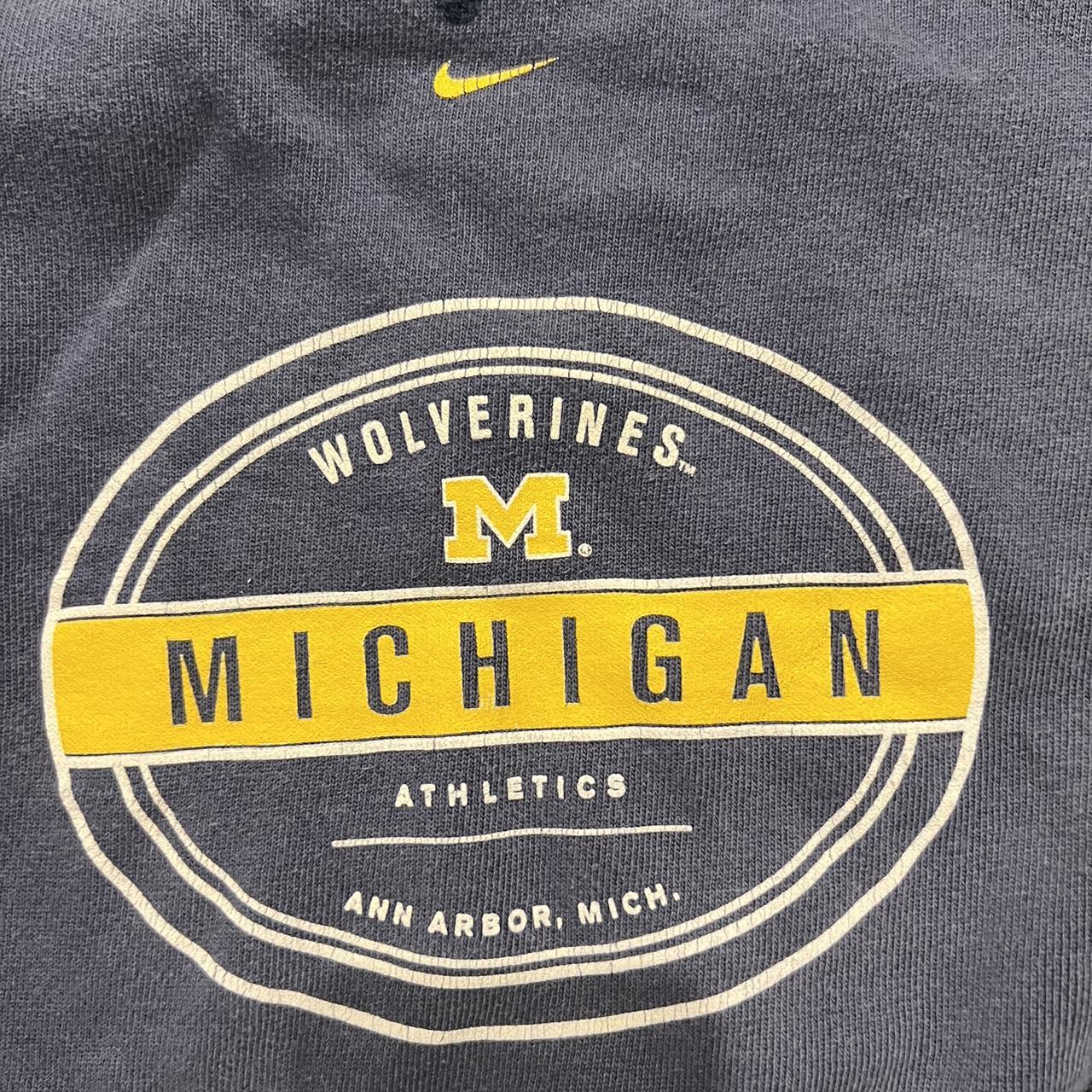 Vintage Nike Athletics Michigan Crewneck Sweatshirt - Depop