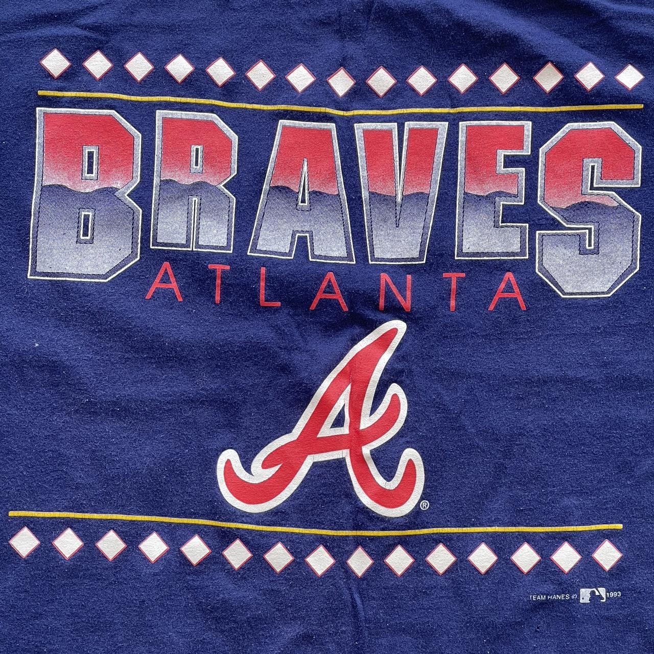 Vintage 90's Atlanta Braves Logo MLB Sports - Depop