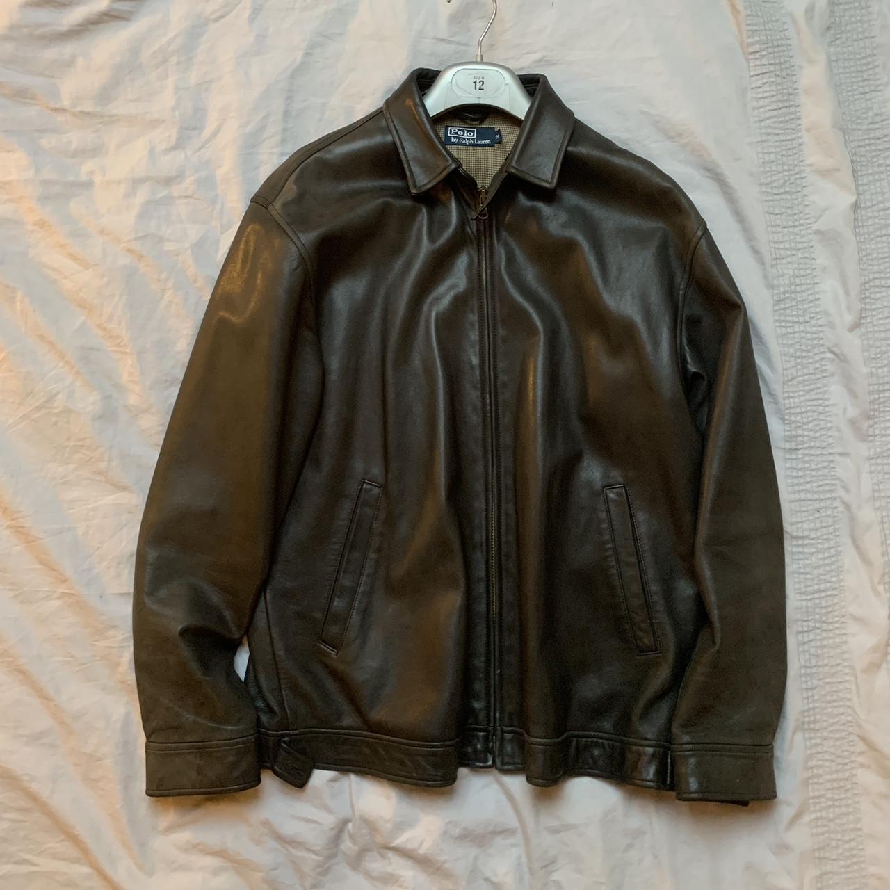 Ralph Lauren leather jacket Excellent... - Depop