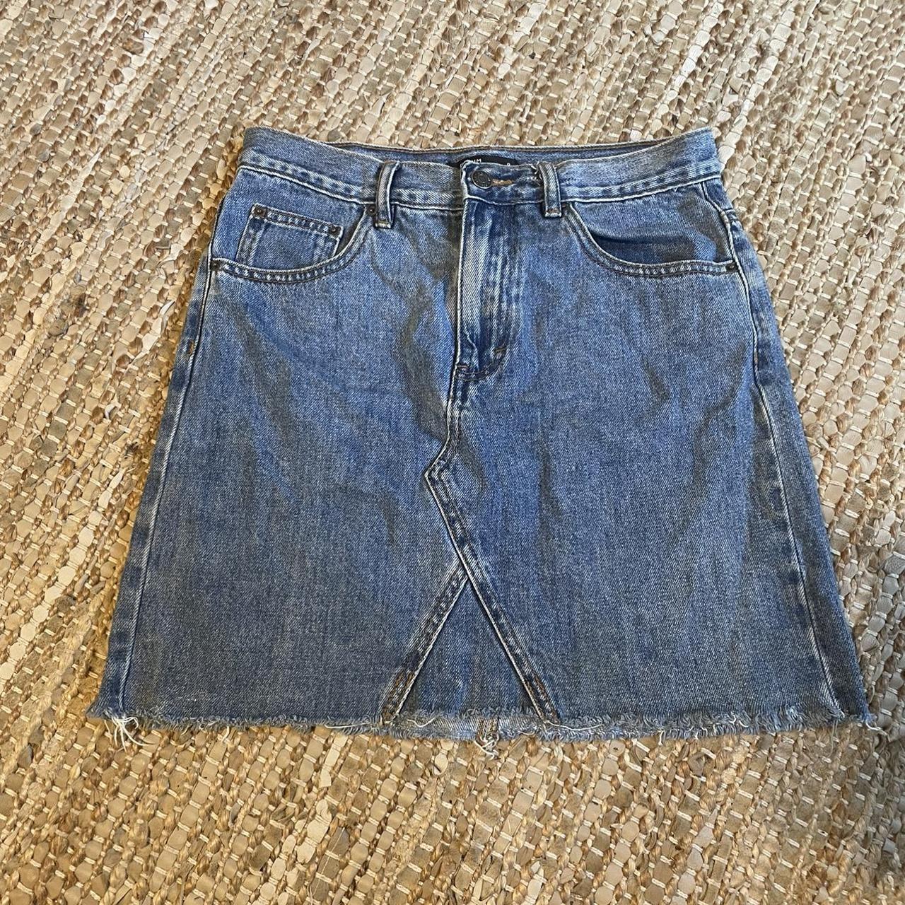 Light wash denim skirt Glassons denim... - Depop