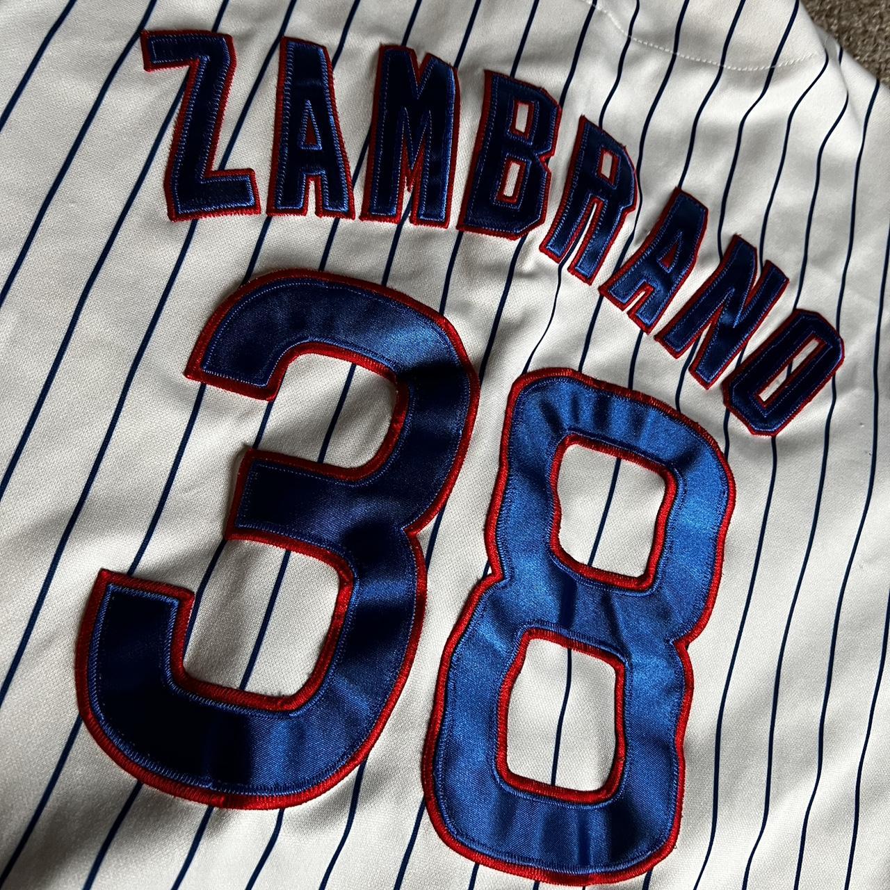 DS MAJESTIC CHICAGO CUBS CARLOS ZAMBRANO MLB BASEBALL JERSEY SZ: L –  Stay Alive vintage store
