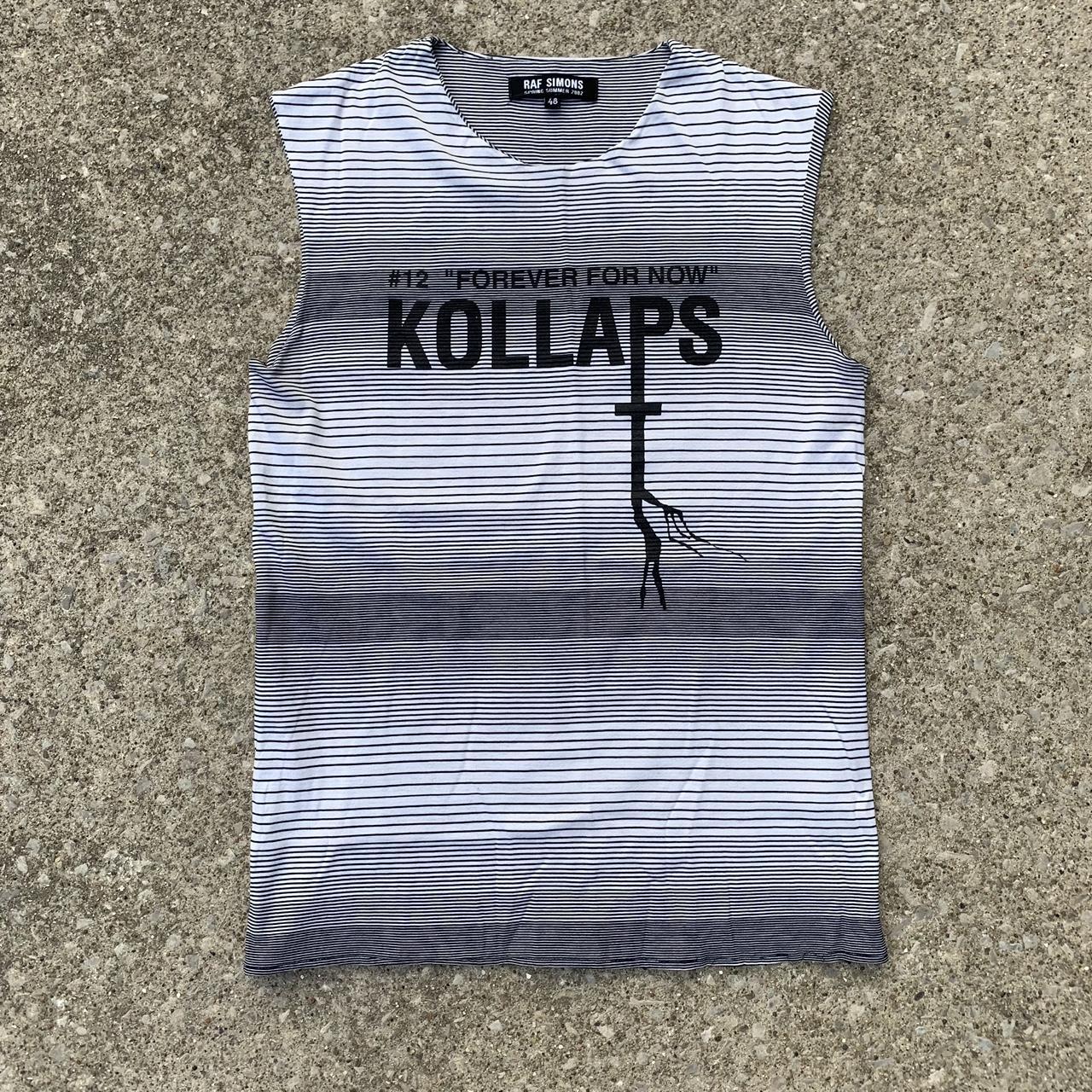 Raf Simons SS2002 Kollaps Striped Tank Top Size | Depop