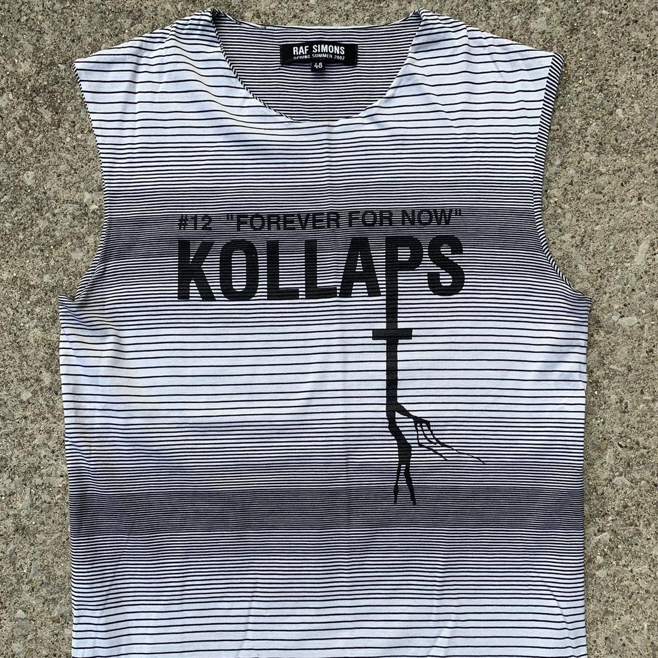 Raf Simons SS2002 Kollaps Striped Tank Top Size | Depop