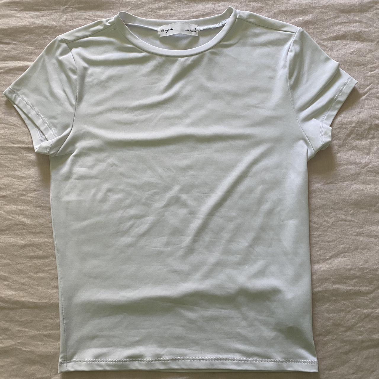 supre luxe longline white baby tee 🤍 - size small... - Depop