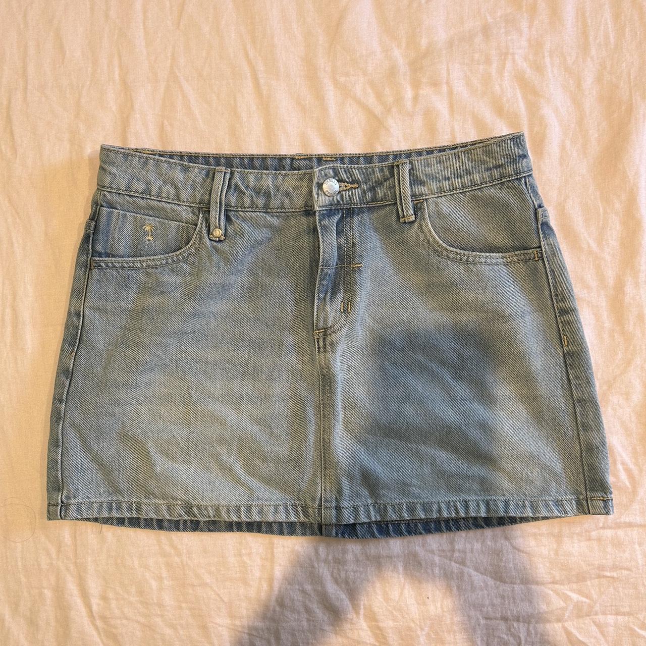 thrills sophie denim mini skirt in highway blue 🩵 -... - Depop