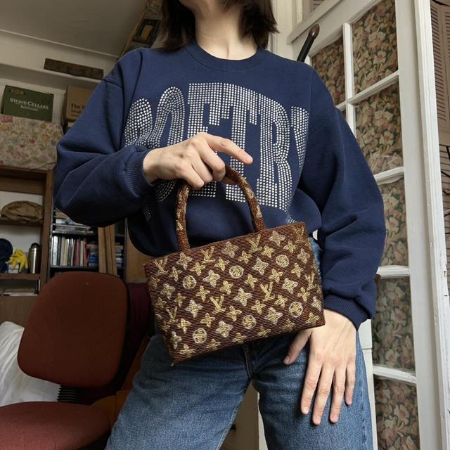 beaded faux “designer” purse ! Tagged Louis Vuitton - Depop