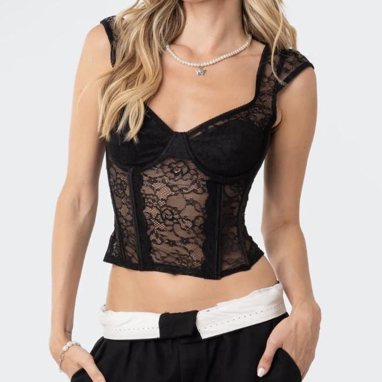 Edikted Women's Black Crop-top