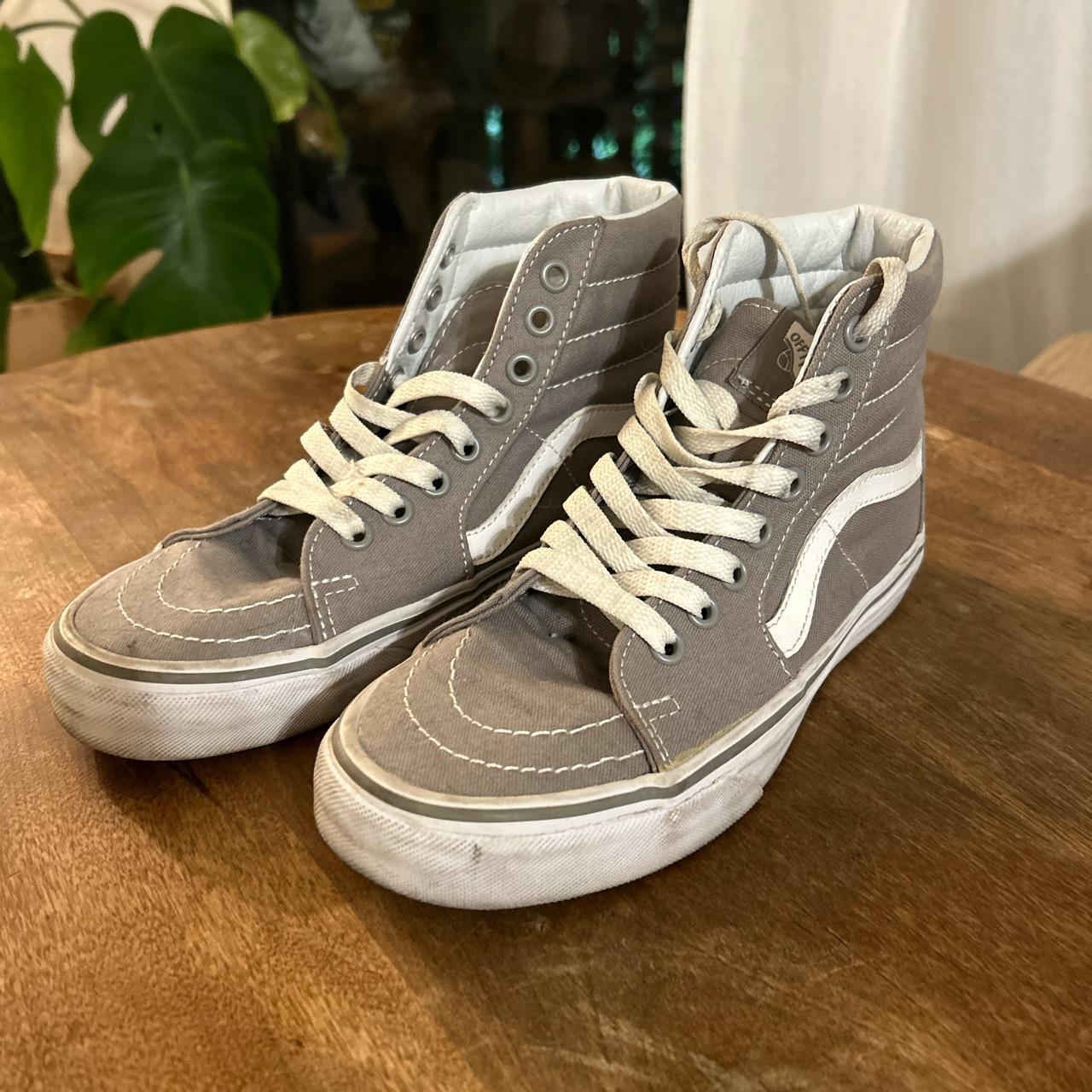 Grey vans on outlet feet