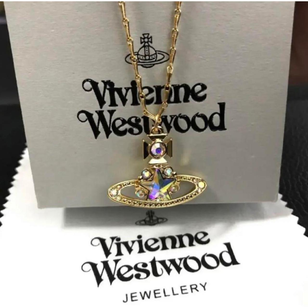 Vivienne Westwood Shooting Star Orb Necklace Silver... Depop