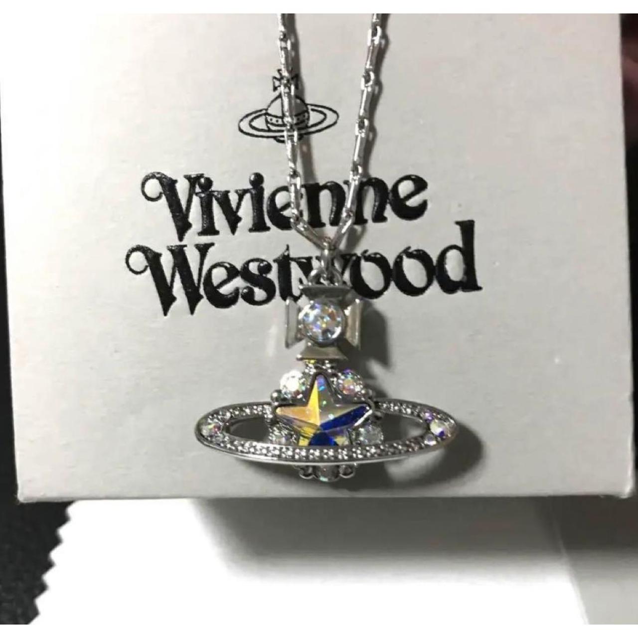 Vivienne Westwood Shooting Star Orb Necklace Silver... - Depop
