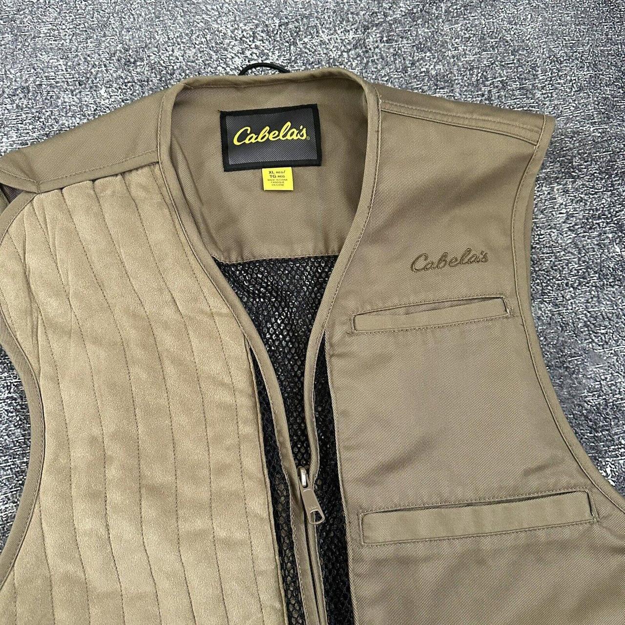 Men's Cabela's Light Brown Black Mesh Fly Fishing - Depop