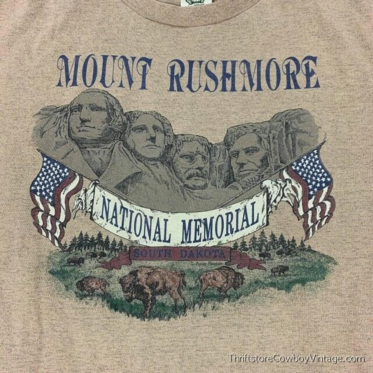 Vintage 90s Mount Rushmore T-shirt! Awesome front… - Depop