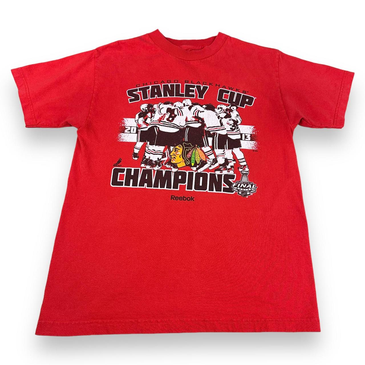 Reebok 2013 Stanley Cup Champion Chicago Blackhawks Tee Shirt - Mens