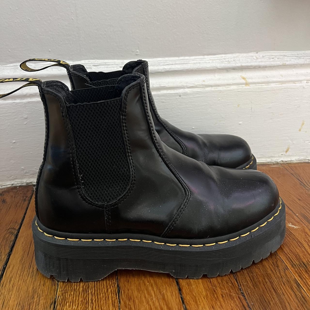 Doc Marten Platform Chelsea Boots (2976 SMOOTH... - Depop