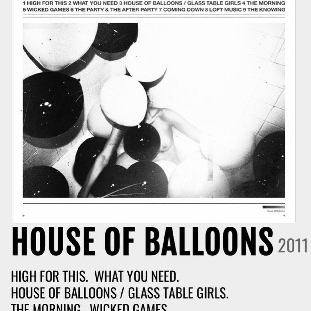 the weeknd house of balloons poster £glossy - Depop