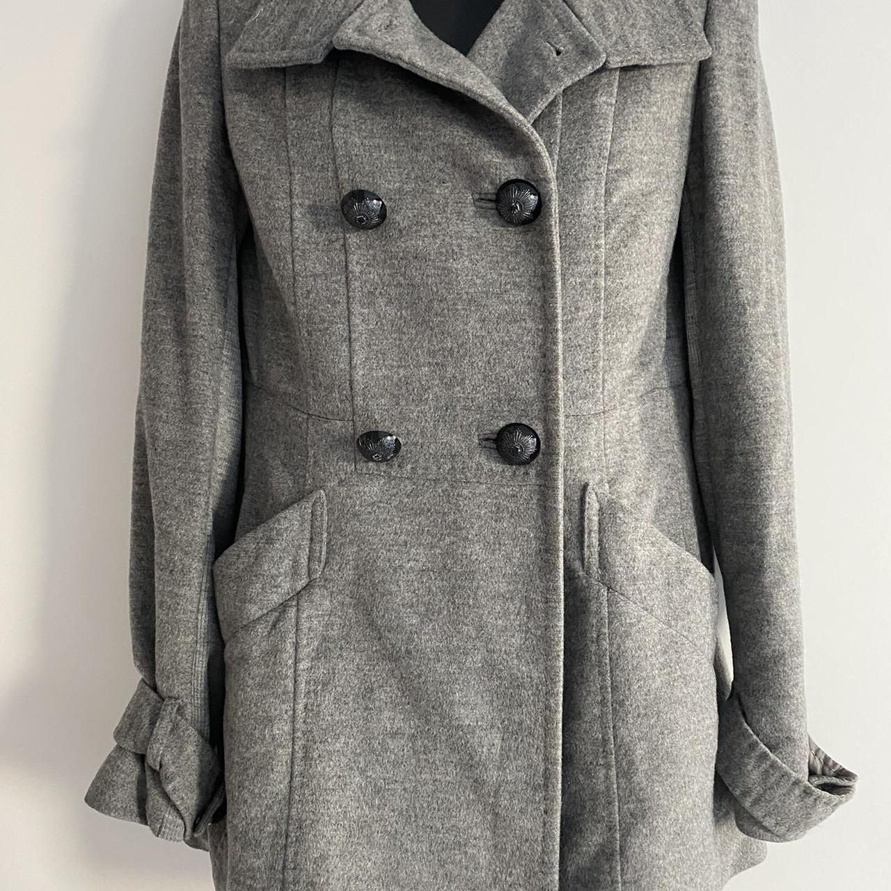 SABA Wool Angora Coat Grey Size 6 Great Depop