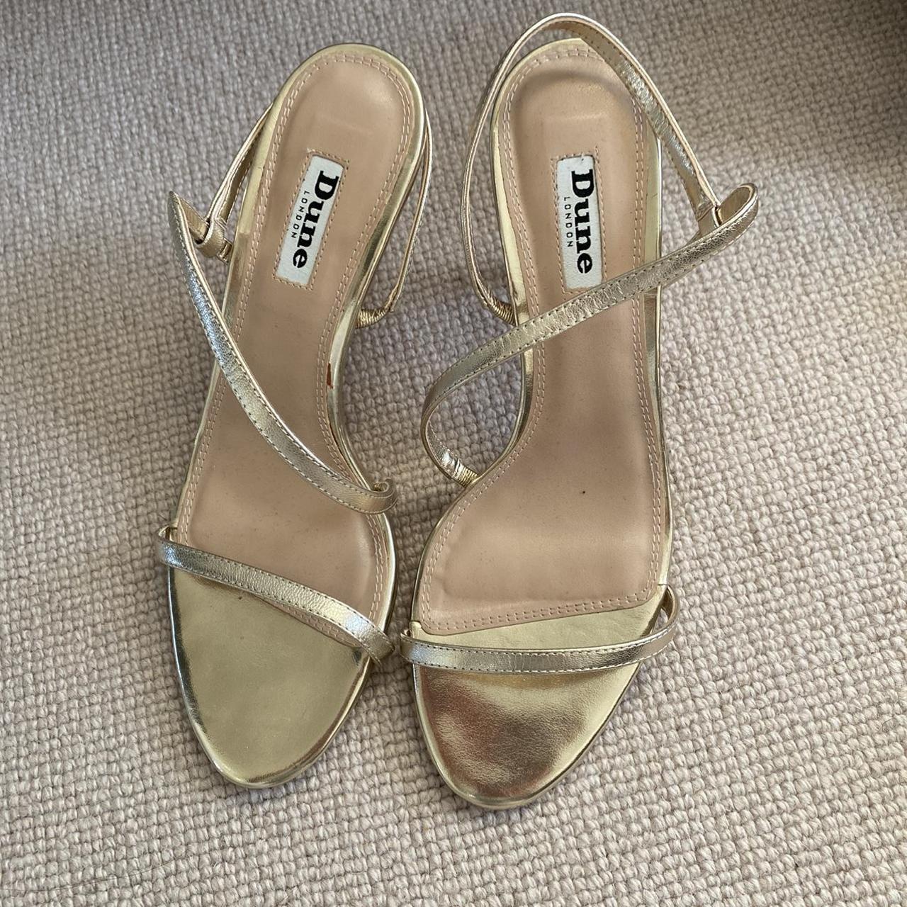 Dune gold outlet strappy sandals