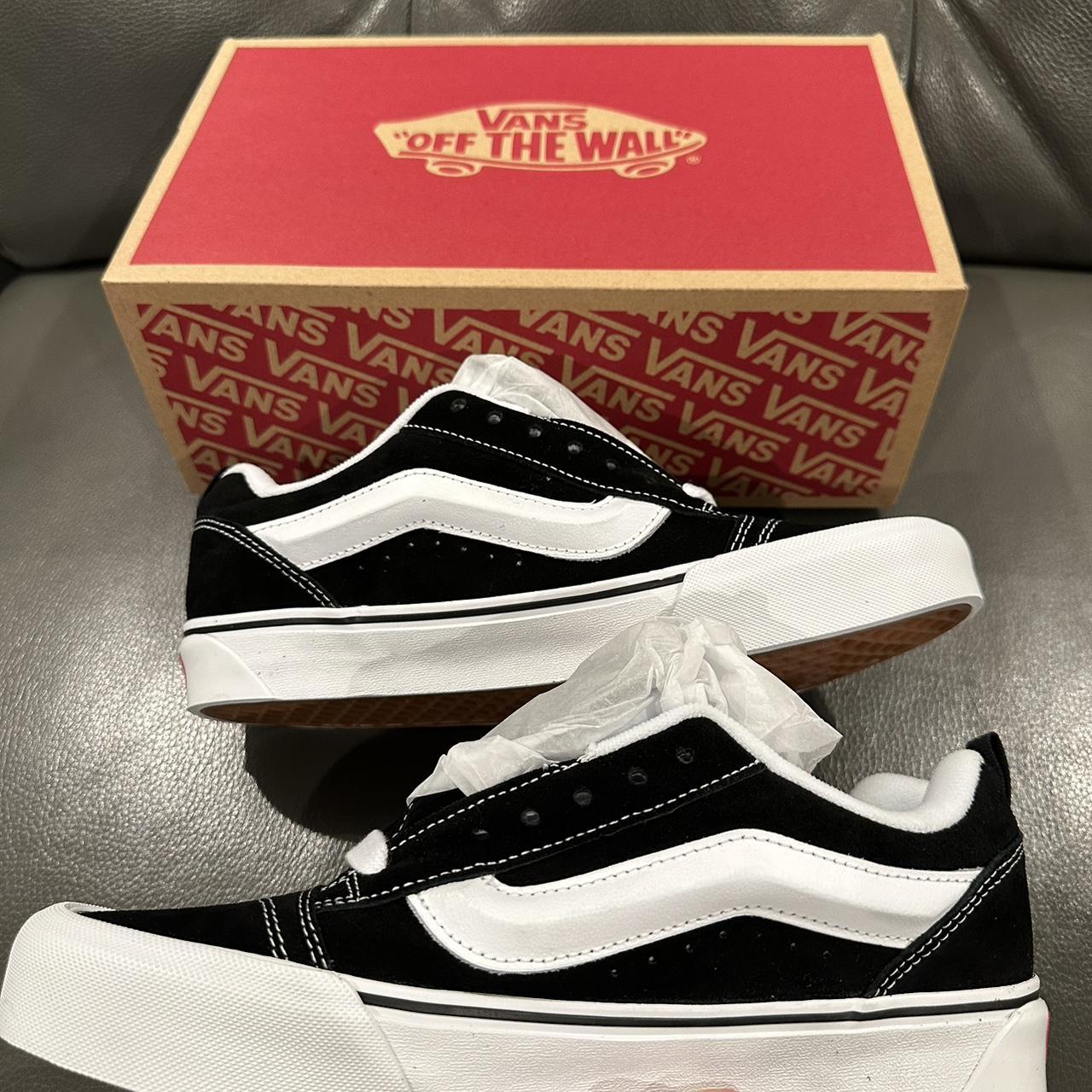 Vans KNU Skool - Black/White Size- Mens - 11 x... - Depop