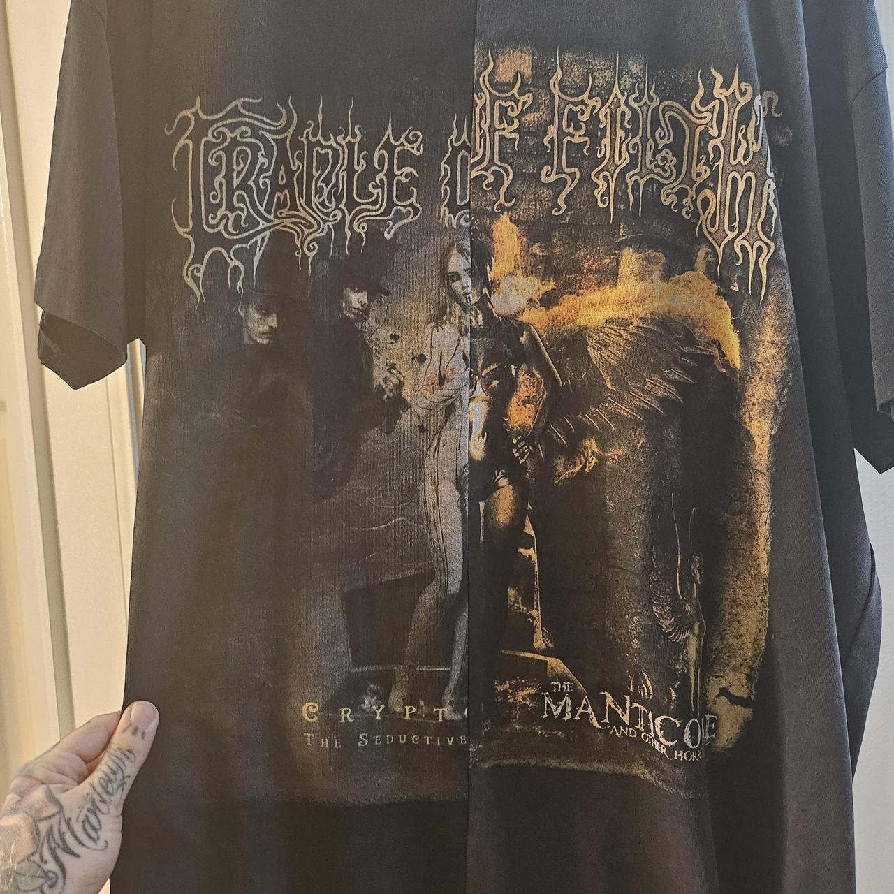 Drop dead and cradle of filth collab shirt, - size...