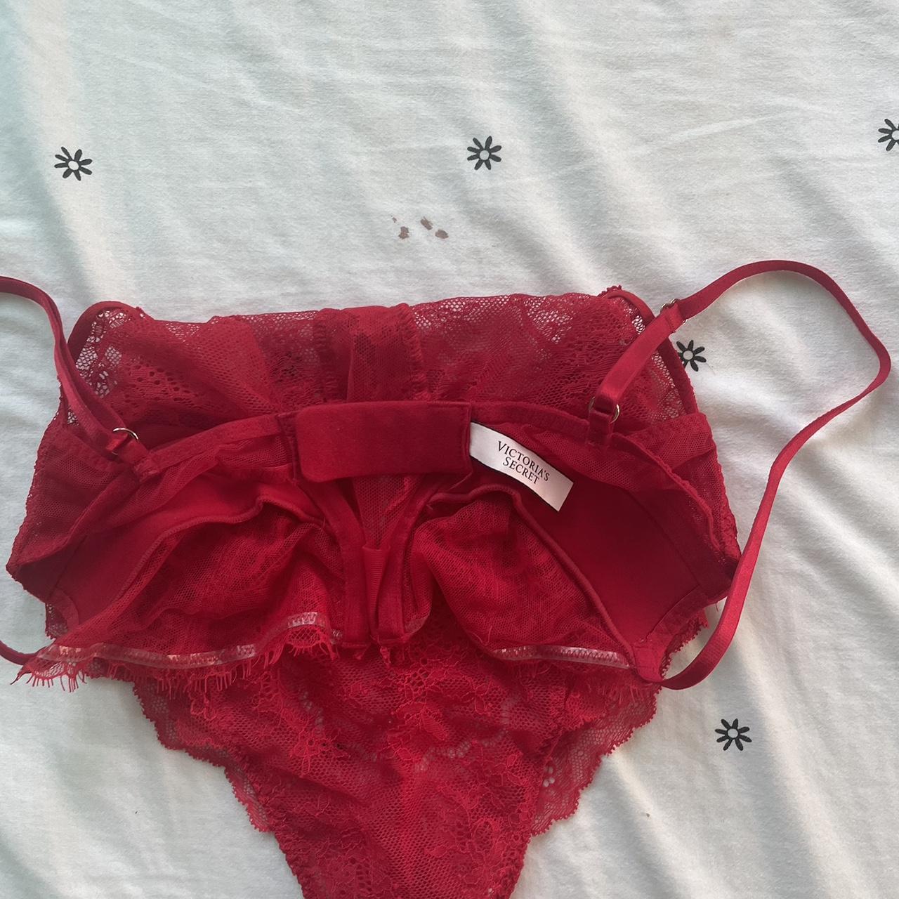 Victoria's Secret Women's Red Bodysuit Depop