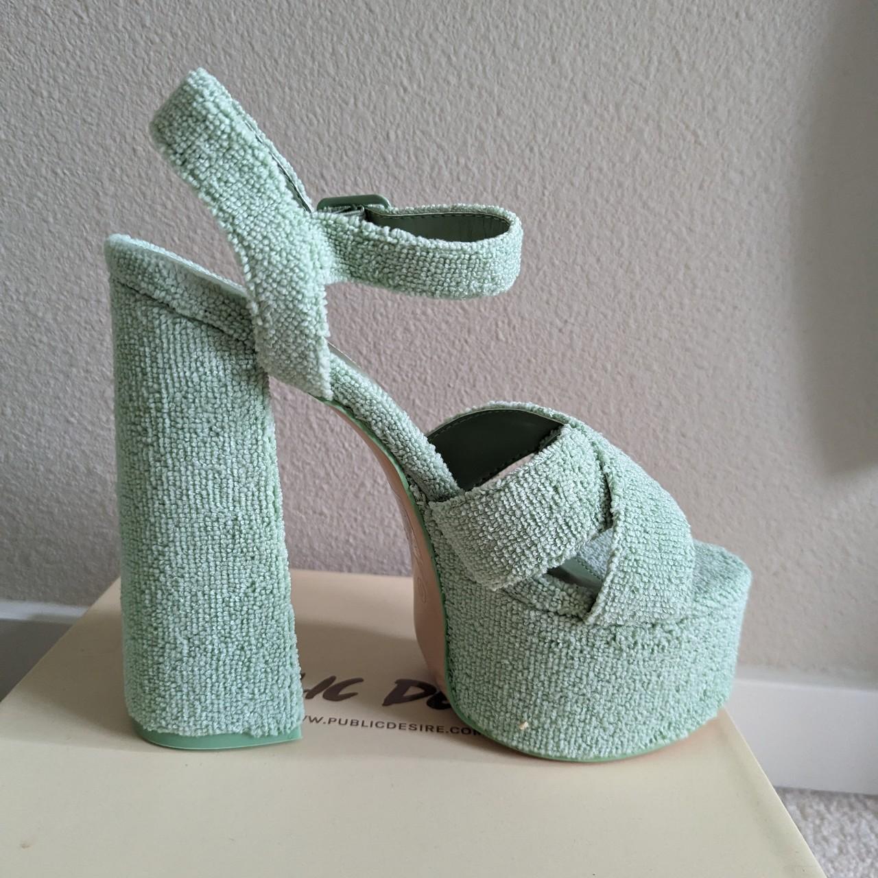 Mint green best sale platform heels