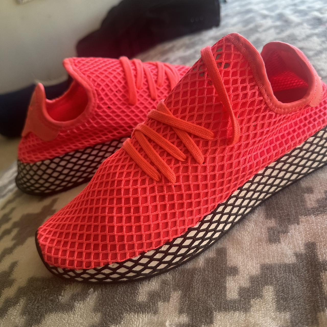 Adidas neon turbo lace running shoes Depop