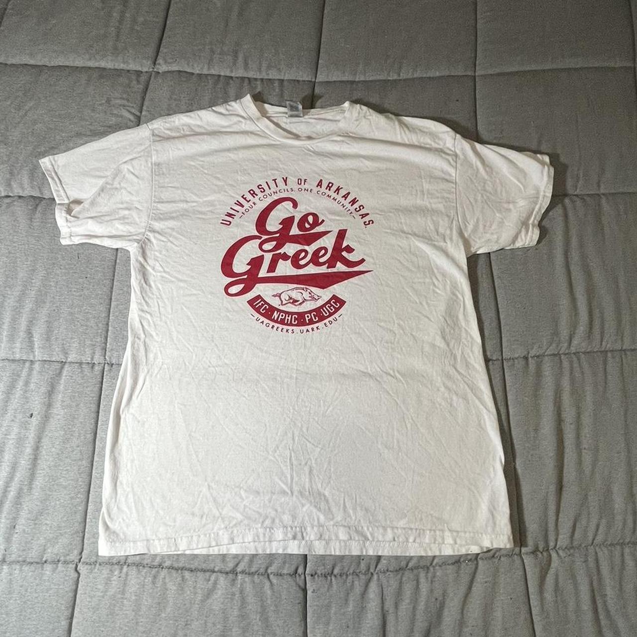 go greek uark tee Depop